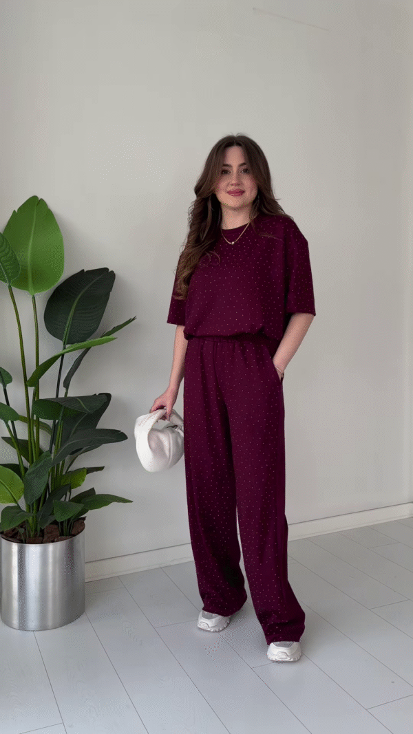 Navy Blue Polka Dot Co-ord Set – 3 Color Options Available - Image 2