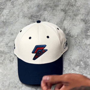 Two-Tone Baseball Cap with Bold Front Embroidery