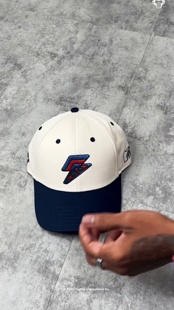 Two-Tone Baseball Cap with Bold Front Embroidery