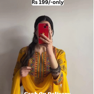 🌼 Traditional Printed Kurta Set – Mustard Yellow | 5 Colors Available | Only ₹199 🌼