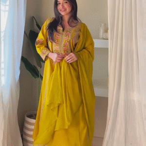 Elegant Silk Kurta Salwar Set with Zari Dupatta – 4 Color Options