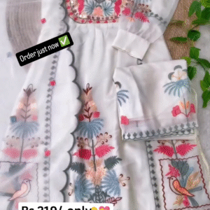 Floral Embroidered Kurta Set with Dupatta – Premium Look at Just ₹219