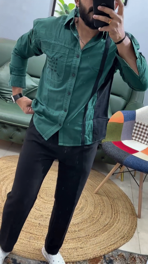 Dual-Tone Street Style Shirt – Bold Urban Vibe - Image 4