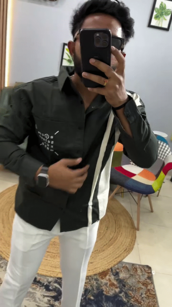 Dual-Tone Street Style Shirt – Bold Urban Vibe - Image 3