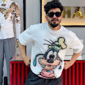 Goofy Vibes Oversized Cartoon Tee – Streetwear Edition