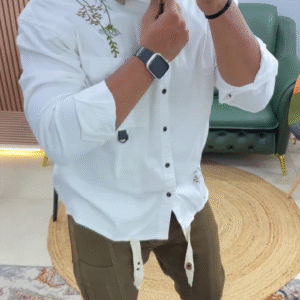 Men’s Casual Floral Shirt & Cargo Pant Set – 4 Colors Available