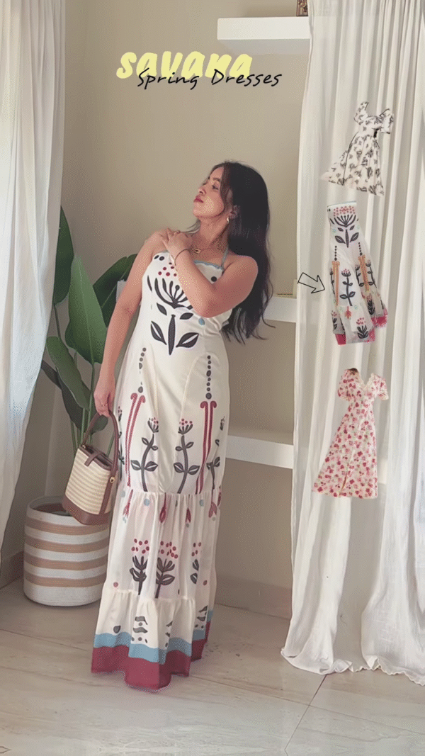 🌿 Boho Bloom Puff-Sleeve Dress - Image 2