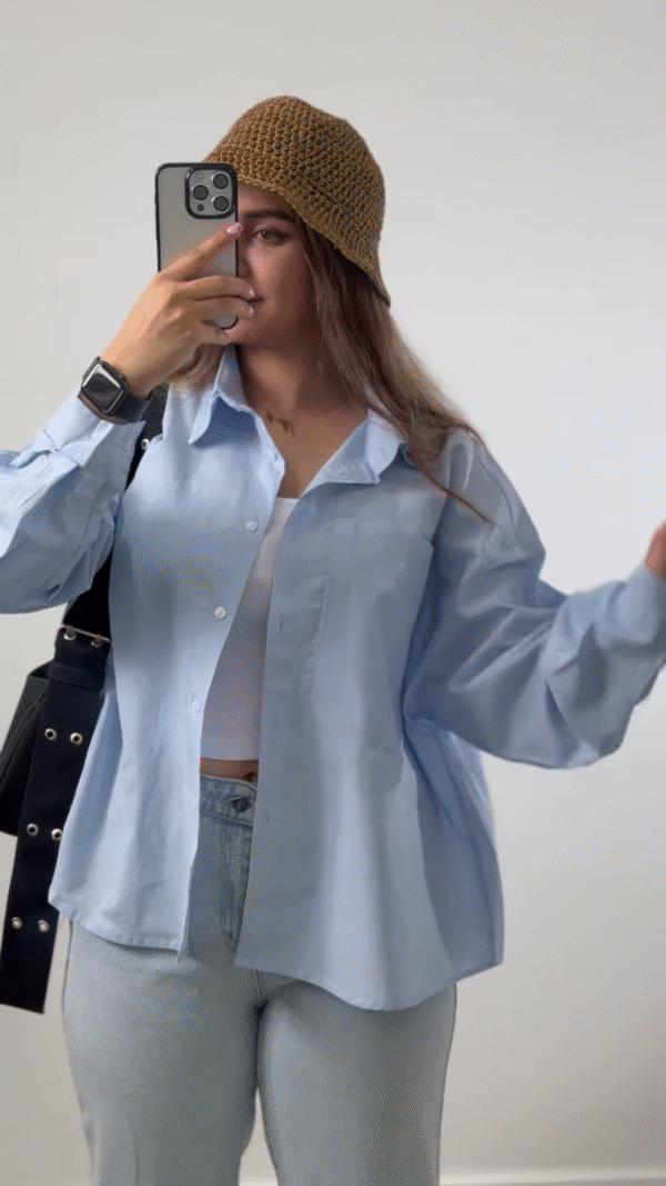 Street Style Magic in Sky Blue, Caramel & Cloud-Wash Denim 💙☁️🍯