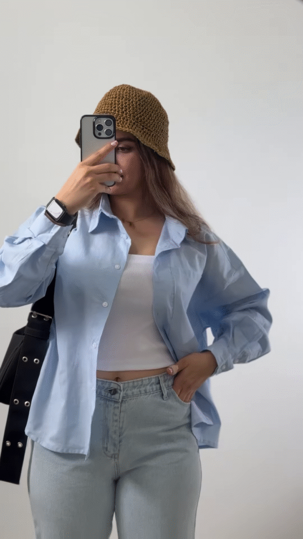 Street Style Magic in Sky Blue, Caramel & Cloud-Wash Denim 💙☁️🍯 - Image 3