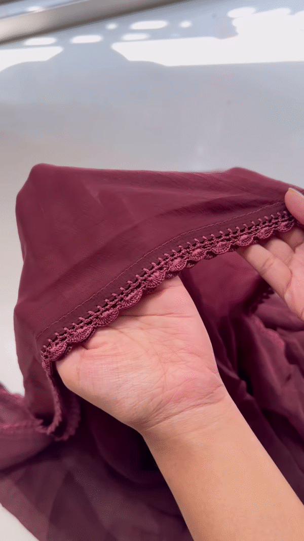 🌷 Deep Rose Dream – Dark Pink Embroidered Kurta 🌷 - Image 3
