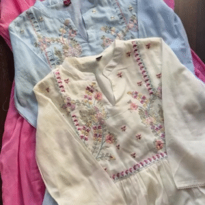Pastel Embroidered Cotton Kurtas – Soft Everyday Elegance