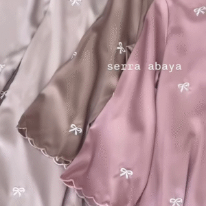 🎀 Bow Charm Abaya – Blush Pink & Cocoa Brown Variants