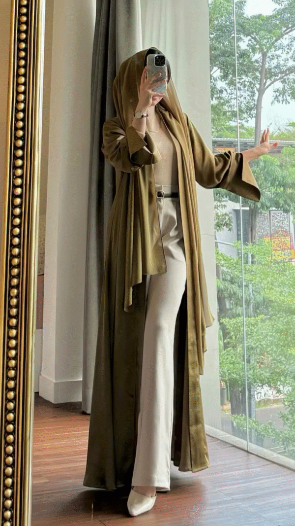 🌿 Olive Grace Everyday Abaya