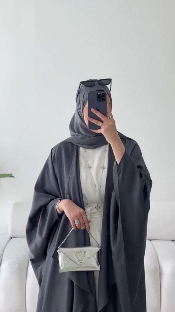 🖤 Moonstone Noir Abaya - Image 3