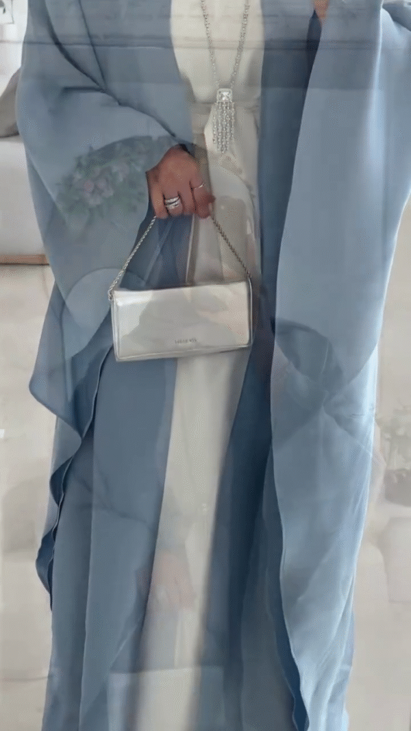 💠 Ocean Whisper Flow Abaya - Image 3
