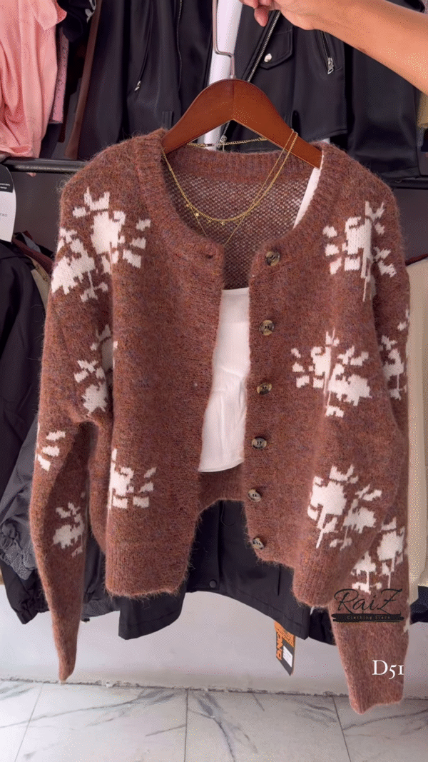 Fuzzy Nordic Button Cardigan – Ultra‑Cozy, Winter‑Chic Layers ❄️🧶 - Image 2