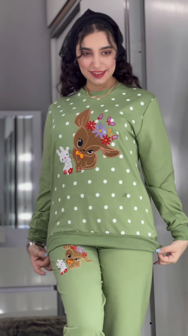 Polka Bunny Cozy Tracksuit – Cute Embroidery, Soft Warmth, All‑Day Comfort 🐰 - Image 7