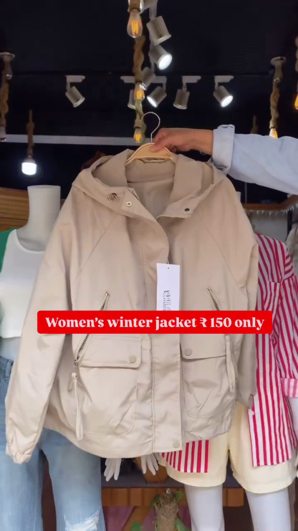 Women's Black Winter Jacket 🖤 Hooded Zip-Up with Pockets – Cozy & Minimal - Image 5