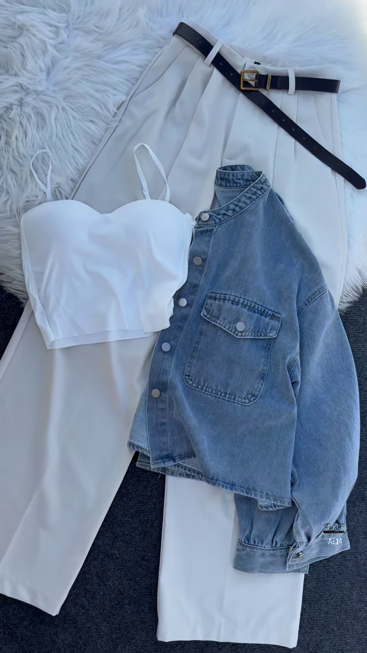 πΈ Casual Chic Denim & White Co-Ord Set β Effortless Everyday Style - Image 4