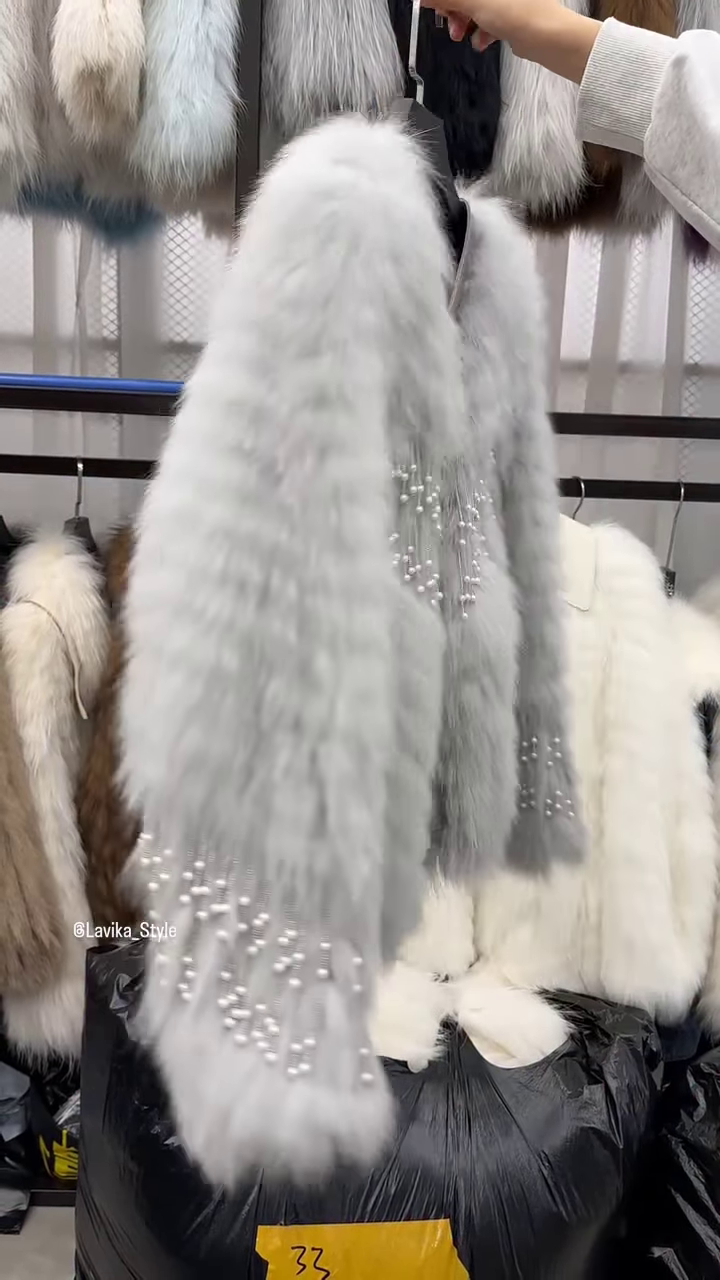 Luxury Frosted Pearl Faux Fur Party Jacket ❄️✨ - Image 2
