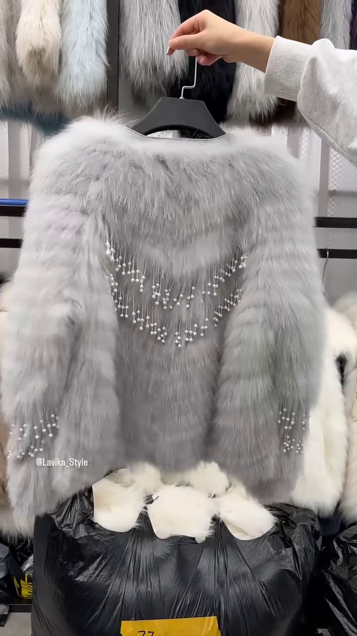 Luxury Frosted Pearl Faux Fur Party Jacket ❄️✨ - Image 3