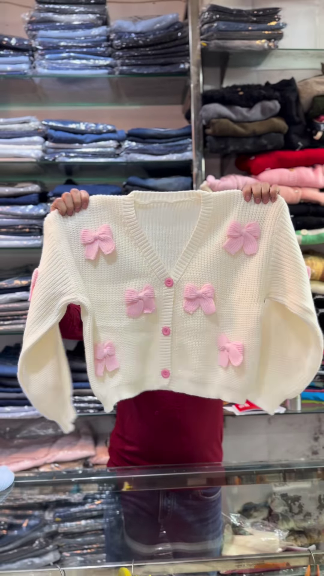 Candy Bow Chunky Knit Cardigan Collection πβ¨